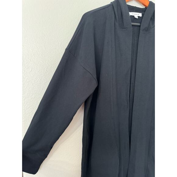Kinesis Black Long Sleeve Long Line Open Front Hoodie NWT - Picture 2 of 6